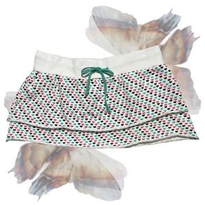 Split Y2K Hearts Sporty Micro Mini Skirt (S)